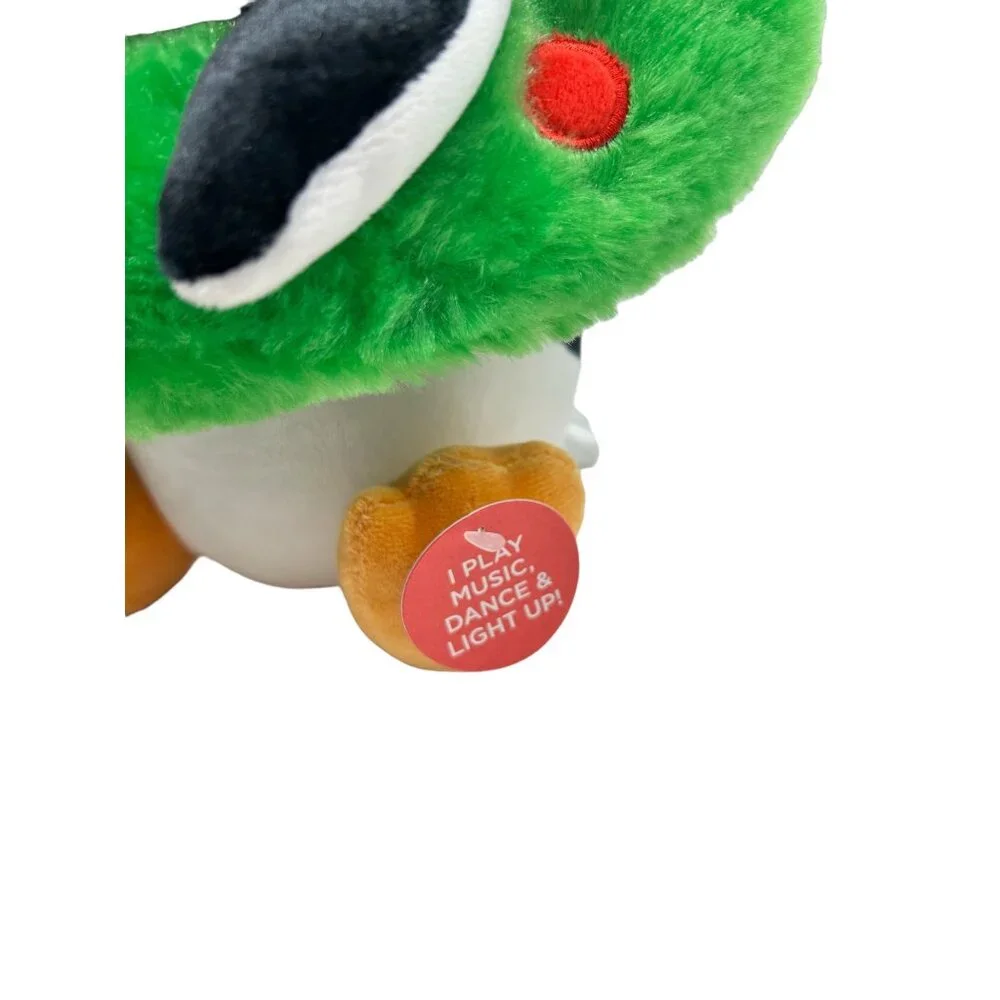 Hallmark Playful Penguins All Decked Out  Animated Musical Light Plush Stuffed T